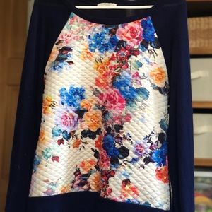 Le lis quilt floral sweater